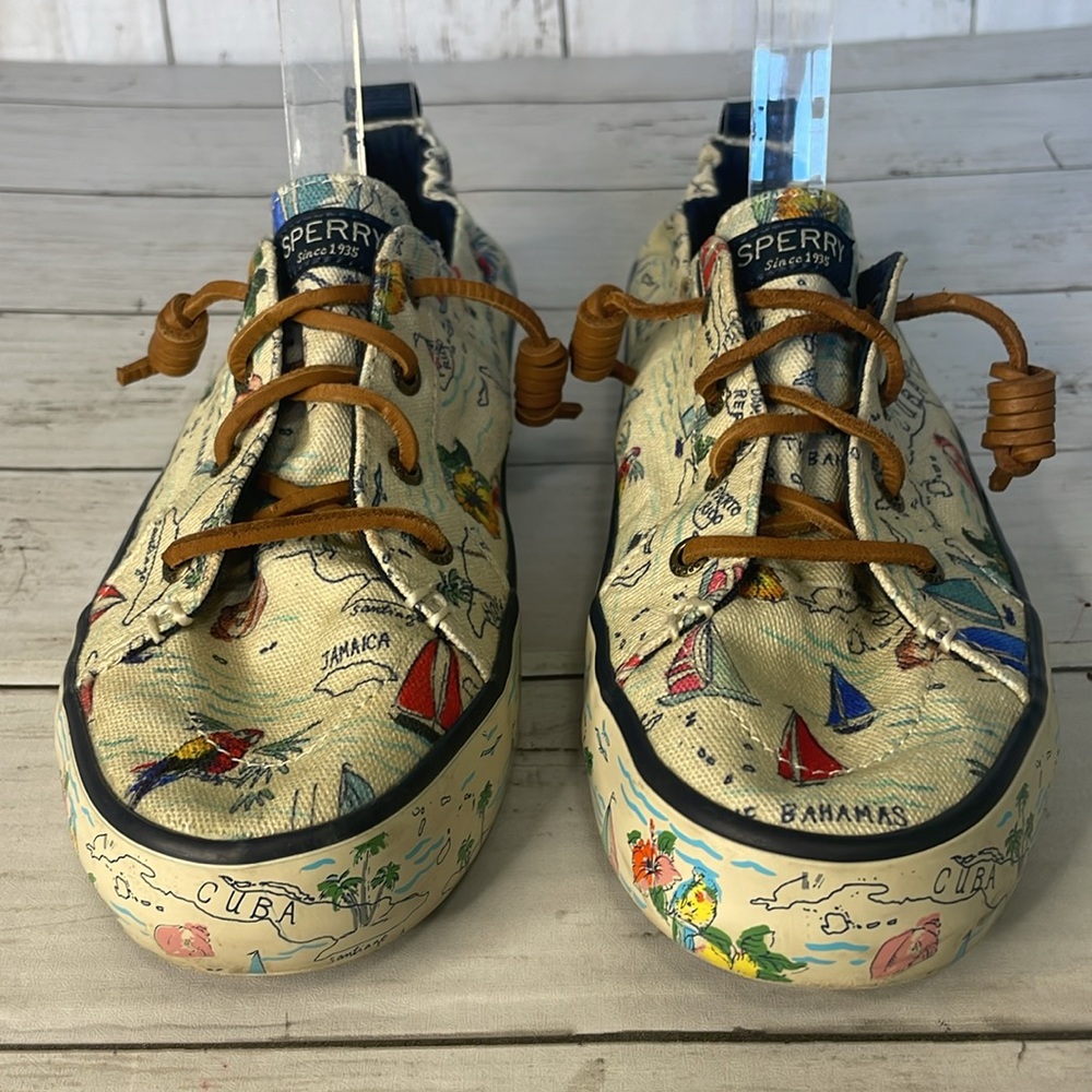 Sperry Women's Sneakers - Cream and Brown - Picture 8 of 14
